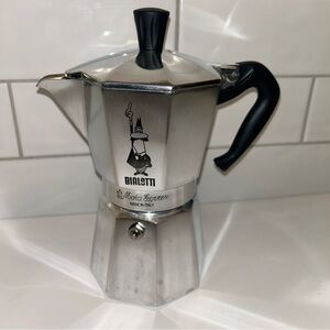 Silver Moka Express Stovetop Espresso Maker